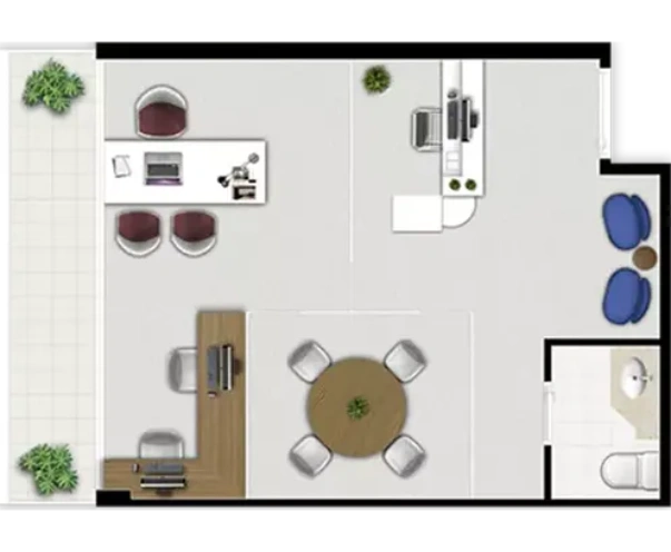 Planta 37m²