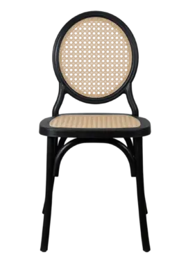 Cadeira Medalhão Assento Rattan