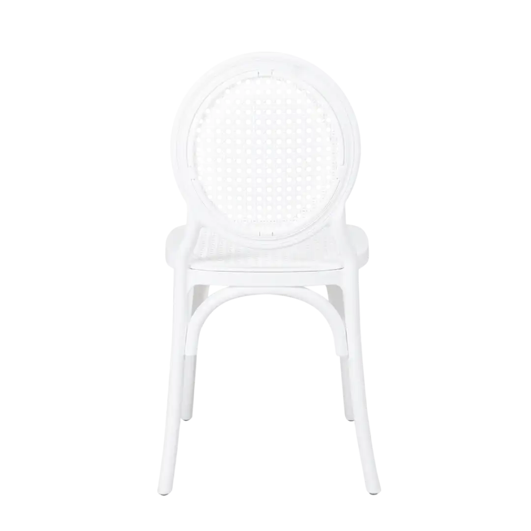 Cadeira Medalhão Assento Rattan Color