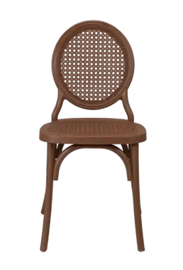 Cadeira Medalhão Assento Rattan Color