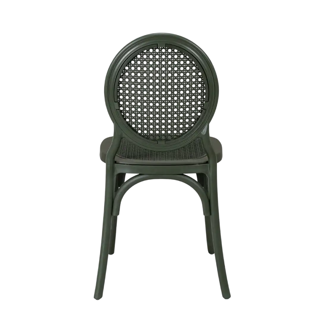 Cadeira Medalhão Assento Rattan Color